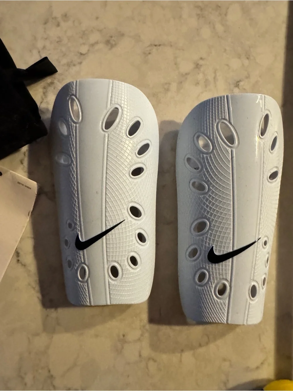 Nike Kids Gray and Black J Guard Shin Guards